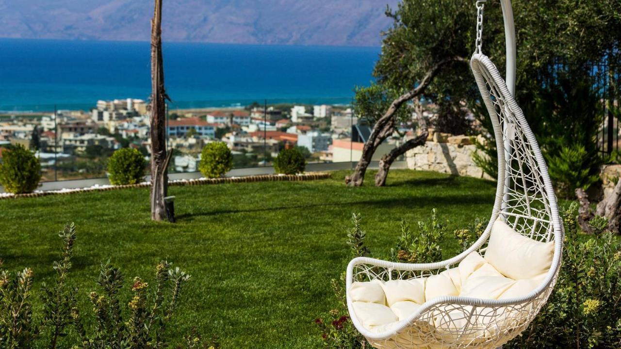 Villa Emilia I Luxury, Amazing Seaview, Next To The Town Kíssamos Exterior foto